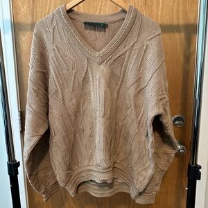 Vintage Tundra 90s Coogi Style Knit V Neck Sweater